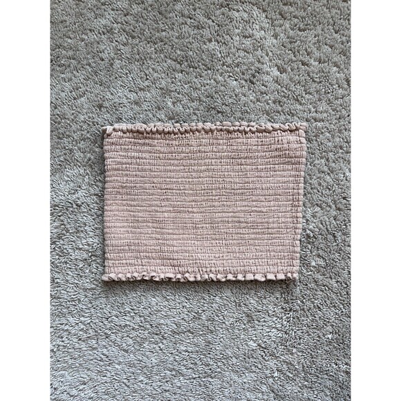 SABLYN Sarai Smocked Tube Top in Beige Size MEDIUM - Picture 3 of 5